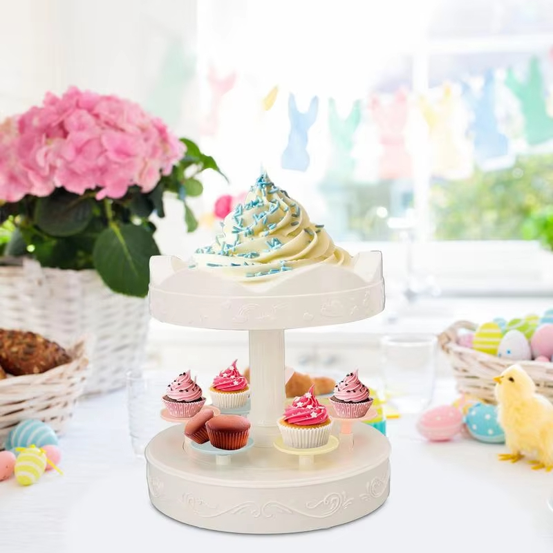 2-tier Automatic Rotating Cake - Cupcake Stand Tier 评论和价格